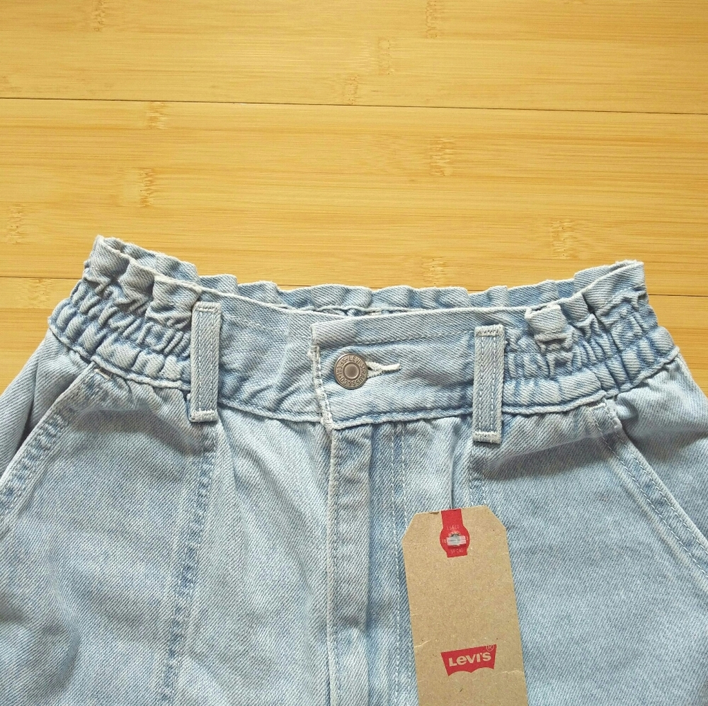 -NWT- Levi's High Waisted A Line Shorts 24 - Picture 5 of 14